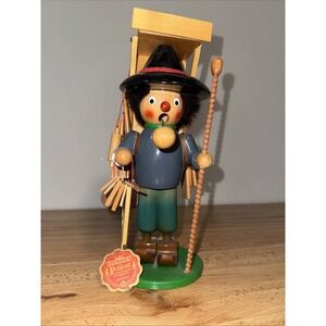 Vintage Steinbach Smoker Mercator Peddler Wood Incense Burner 11"H